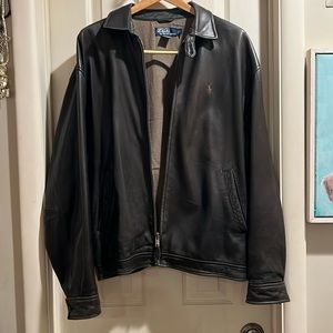 Men’s  Vintage Polo by Ralph Lauren lambskin leather jacket size L .So soft